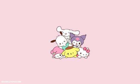 Pink Background For Laptop, Kuromi Computer Wallpaper, Sanrio Wallpaper Phone, Wallpaper Iphone Sanrio, Sanrio Wallpaper Kuromi, Kuromi Computer, Sanrio Wallpaper Laptop, Sanrio Wallpaper Aesthetic, Aesthetic Sanrio Wallpaper