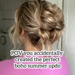 Lainey Ostrom | You don’t have to have hair experience to be able to do this updo! It’s quick, easy, and cute 😍 - #updohairstyles #updostyles #quickhair… | Instagram Damage Free Updos, Easy Wavy Updo, Simple Updo For Layered Hair, Casual Summer Updos For Medium Hair, Easy Updos You Can Do Yourself, How To Do Your Own Updo, Hair Updos Easy Wedding, Easy High Updos For Medium Hair, Quick Easy Updos For Long Hair