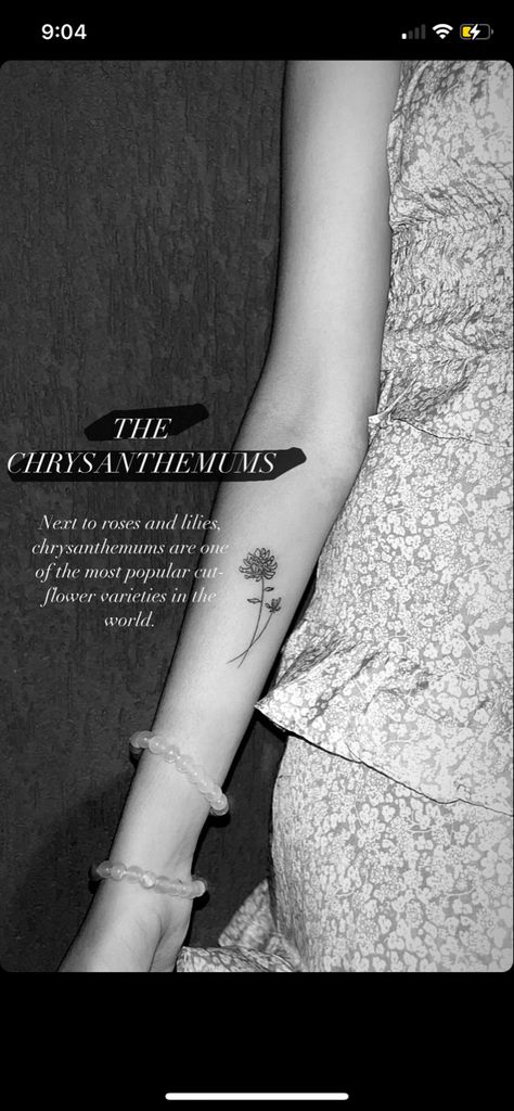 chrysanthemums are the november month flower. November Tattoo Ideas Chrysanthemums, November Tattoo Ideas, November Flower Tattoo, November Tattoo, November Flower, Wrist Tattoos For Guys, November Month, Month Flowers, Minimalist Tattoo