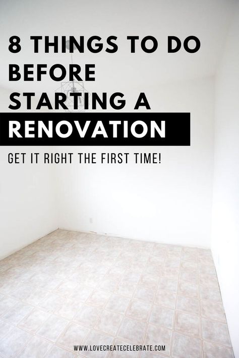 Renovation House Ideas, Redo Home On A Budget, What Order To Renovate A House, House Renos On A Budget, How To Start Renovating Your Home, Tips For Home Renovation, House Renovations On A Budget, Fixer Upper Checklist, What Order To Remodel A House