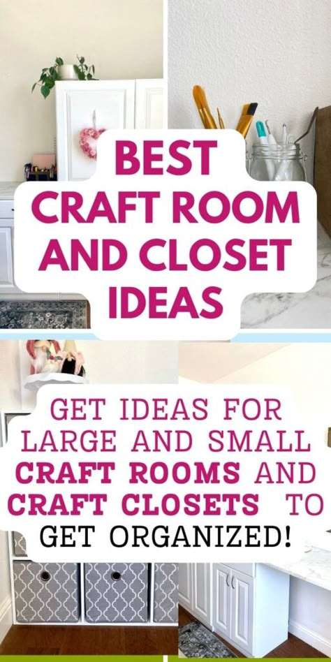 Closet Organization For Craft Supplies, Closet To Craft Storage, Craft Closet Storage Organization, Closet Organization Ideas For Crafts, Crafting Storage Ideas For Small Spaces, Wall Storage For Craft Supplies, Organizing Craft Closet, Organization Craft Supplies, Craft Cupboard Ideas