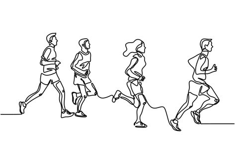 Line People, Ipad Sketch, Running Drawing, Running Graphic, Running Illustration, Running Art, Sports Drawings, Doing Exercise, Drawing Quotes Creativity