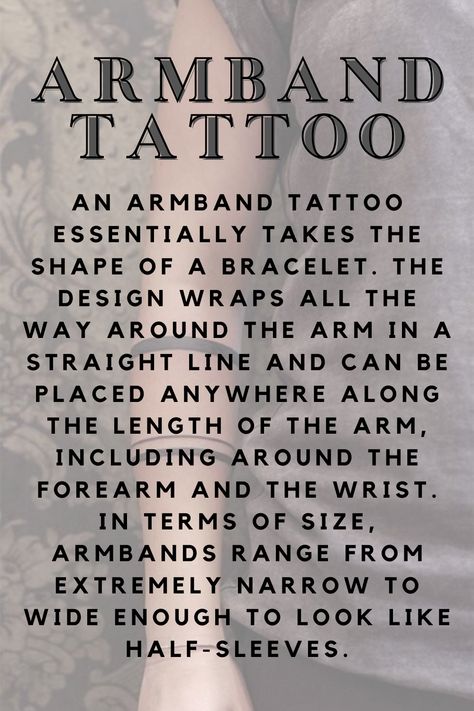 Armband Tattoo Definition - tattooglee Arm Band Tattoo Meaning, Band Tattoo Meaning, Tattoo Ideas Meaning, Armband Tattoo Meaning, Wrist Band Tattoo, Black Armband, Infinity Tattoo Designs, Armband Tattoos, Forearm Band Tattoos