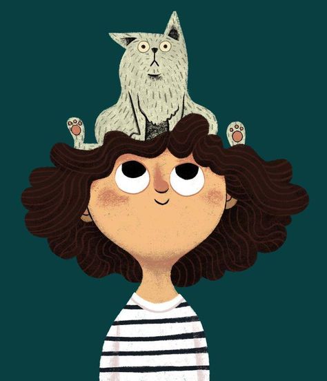 Illustrator Portfolio, Good Illustration, Illustration Art Kids, Cocoppa Wallpaper, Portrait Cartoon, Grey Cat, Book Illustration Art, Beauty Art Drawings, Illustrator Illustration