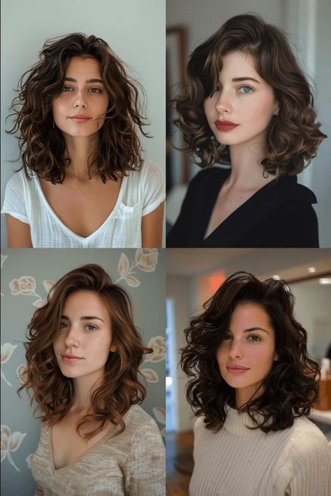 28 Stylish Medium-Length Hairstyles & Haircuts for Women in 2024 – StyleBliss Layered Haircuts For Thick Curly Hair, Medium Length Haircut 2b Hair, Haircuts For 2b Hair Medium, Medium Length Round Face Haircuts, Cute Haircuts For Wavy Hair Medium, Medium Woman Haircut, Medium Haircuts For Wavy Hair Women, Haircut Medium Length Wavy Hair, 2b Shoulder Length Hair