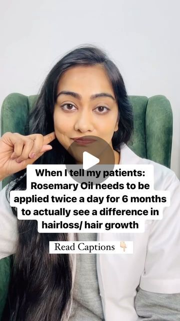 Dr Shivanti MD ( Skin specialist) on Instagram: "Rosemary oil is the only oil that has scientific evidence that it promotes hair growth and stimulate hair follicles. It is said have activity against DHT ( dihydrotestosterone - the hormone that causes hairfall in male pattern hair losss).

The study that shows its effect basically compared Rosemary oil to 2% minoxidil. The set of patients that used rosemary oil applied it twice a day for 6 months, and the results were comparable with that of the patients who received minoxidil. So if you are not using it correctly, you wont see results.

And rosemary oil is an essential oil so pure rosemary oil should always be diluted in a carrier oil like coconut oil or jojoba oil before application. If applied directly on scalp can burn your skin and cau Stimulate Hair Follicles, Skin Specialist, Rosemary Oil, Promotes Hair Growth, Essential Oils Rosemary, Hair Growth Tips, Hair Follicle, Carrier Oils, Jojoba Oil