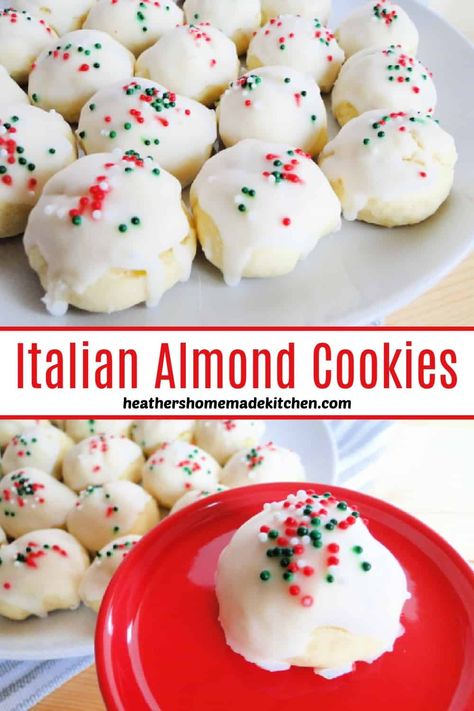 Almond Icing, Italian Wedding Cookies, Italian Almond Cookies, Italian Christmas Cookies, Italian Easter, Italian Cookie, Italian Cookie Recipes, Soft Cookies, Leaf Cookies