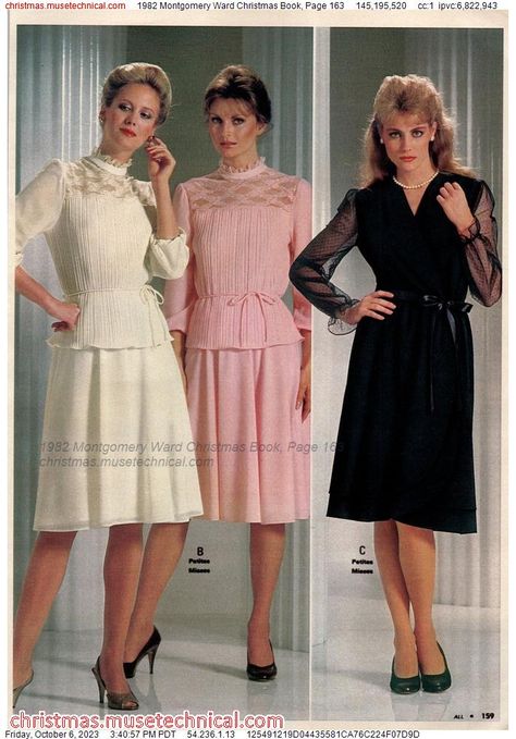 70s Catalog, Ladies Clothing Catalogs, Montgomery Ward Catalog, Xmas Party Outfits, 1980s Fashion Trends, 1980s Women, 80’s Fashion, 80s And 90s Fashion, 20th Century Fashion