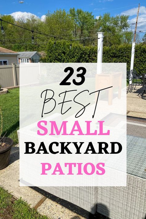 Small Backyard Patio Ideas, Patio Ideas Townhouse, Small Backyard Decks, Backyard Patio Ideas, Patio Furniture Layout, Small Patio Design, Backyard Covered Patios, Small Patio Decor, Small Outdoor Patios