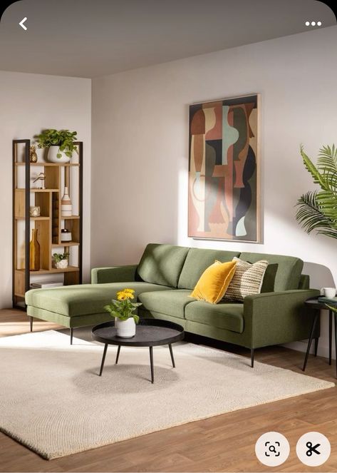 Living Room Designs Simple Modern, Monstera In Living Room, Soft Living Room Aesthetic, Apartment Living Room Sofas, Modern Colourful Living Room, Simple Sofa Design, Living Room Sofas Ideas, Living Room Decor Simple, Simple Living Room Ideas