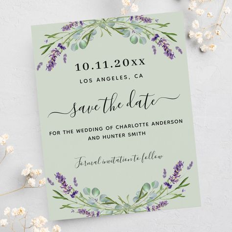 Sage Green With Lavender Wedding, Safe Green And Lavender Wedding, Lavender And Sage Wedding Invitations, Sage Green Purple Wedding, Sage Green And Lavender Wedding Theme, Lavender And Sage Wedding, Lavender Wedding Theme, Rapunzel Wedding, Wedding Theme Color Schemes