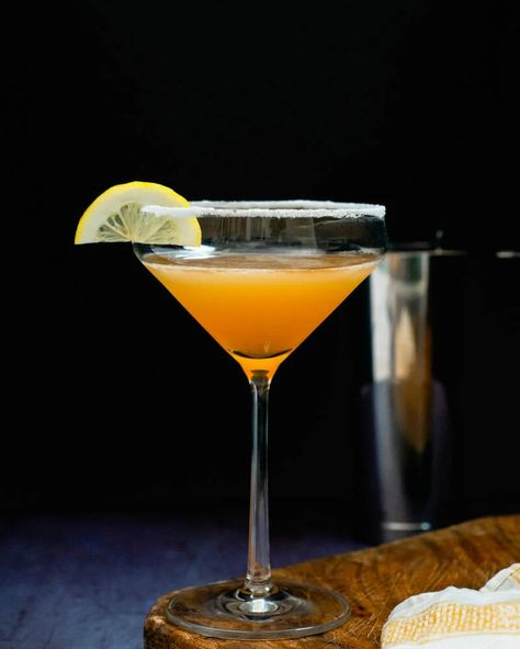 Classic Sidecar Cocktail – A Couple Cooks Girls Night Drinks Cocktails, Cointreau Drinks, Grand Marnier Cocktail, Cognac Cocktails, Cognac Drinks, Sour Cocktails, Brine Turkey, Orange Juice Cocktails, Cognac Cocktail