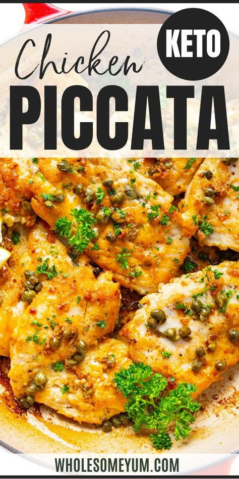 Healthy Lemon Chicken Piccata Taste Of Home Chicken Piccata, Low Cal Chicken Piccata, Creamy Lemon Chicken Piccata Recipe, Healthy Lemon Dinner Recipes, Healthy Baked Lemon Chicken, Paleo Chicken Piccata Recipe, Keto Chicken Piccata With Lemon Sauce, Whole30 Chicken Piccata, Healthy Chicken Picatta Recipe