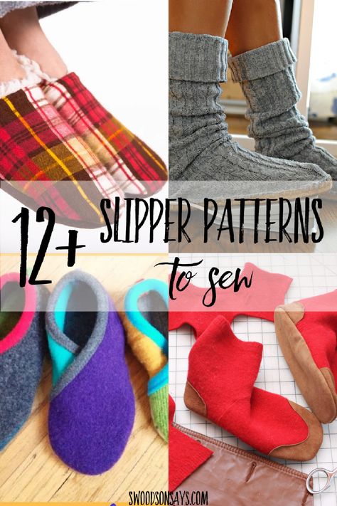 free slipper patterns pdf slipper patterns to buy House Shoes Pattern, Sew Slippers, House Slippers Pattern, How To Make Slippers, Sewing Slippers, Upcycled Sweater, Diy Slippers, Boys Slippers, Toddler Slippers