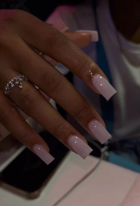 Diy Acrylic Nails, White Acrylic Nails, Simple Acrylic Nails, Work Nails, Acrylic Nails Designs, Short Square Acrylic Nails, Acrylic Nails Coffin Pink, Unique Acrylic Nails, Acrylic Nails Coffin Short