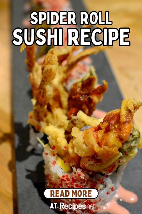 Check out our Spider Roll Sushi Recipe for a taste of authentic Japanese food at home. Discover the secrets behind crafting the perfect spider sushi roll and other easy Japanese recipes! Head to Recipes.net for the full recipe and unleash your inner sushi chef. Spider Roll Sushi, Baked Sushi Recipe, Easy Sushi Rolls, Homemade Sushi Rolls, Gastric Bypass Diet, Sushi Bowl Recipe, Sushi Ingredients, Sushi Recipes Homemade, Sushi Roll Recipes