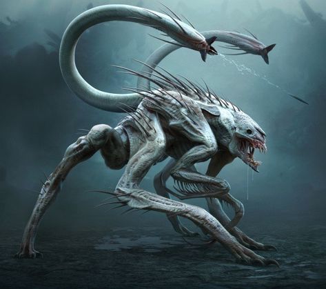 Spider Mutant Concept Art, Mythical Creatures Art Monsters, Alien Sci Fi Art, Dnd Alien Monster, Aliens Fantasy Art, Beast Art Monsters, Alien Like Creatures, D&d Creatures Monsters, Fantasy Dark Creature