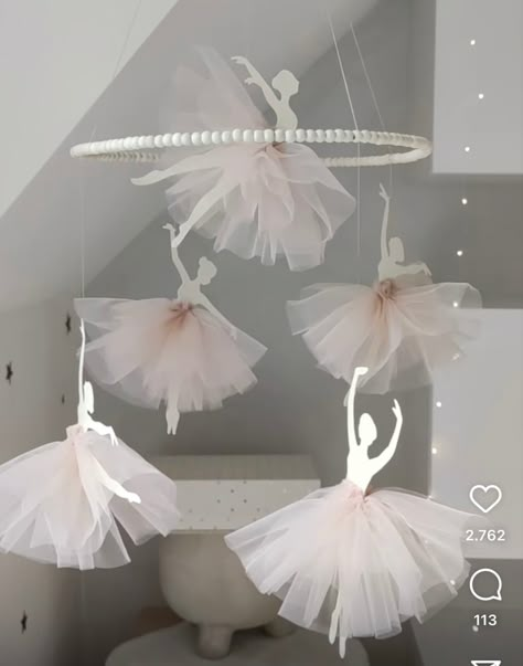 Ballerina Garland, Ballerina Mobile, Ballerina Party Theme, Ballet Crafts, Decorating Toddler Girls Room, Ballet Room, Party Photo Frame, Ballerina Decor, Diy Rag Dolls