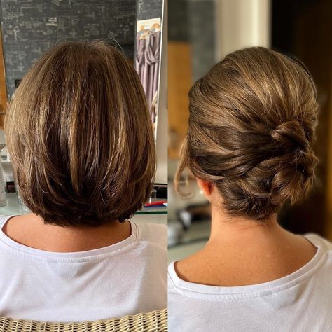 Cute Bouffant Updo for Short Hair Bouffant Updo, Mother Of The Bride Hair Short, Updo For Short Hair, Mother Of The Groom Hairstyles, Updos For Short Hair, Formal Hairstyles For Short Hair, Short Hair Bride, Short Hair Up, Mother Of The Bride Hair