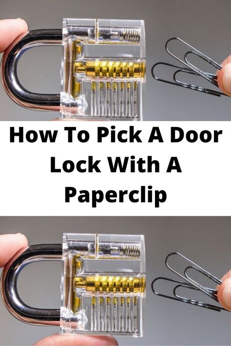 Have a look at this guide to learn How To Pick A Door Lock With A Paperclip #Paperclip #Lock #DoorLock #HomeAffluence. Lockpicking Aesthetic, How To Pick A Lock With A Paperclip, How To Pick A Lock, How To Pick A Lock With A Bobby Pin, How To Make A Lock For Your Door, How To Pick Combination Lock, How To Pick Locks, Bathroom Door Lock, How To Unlock A Locked Door