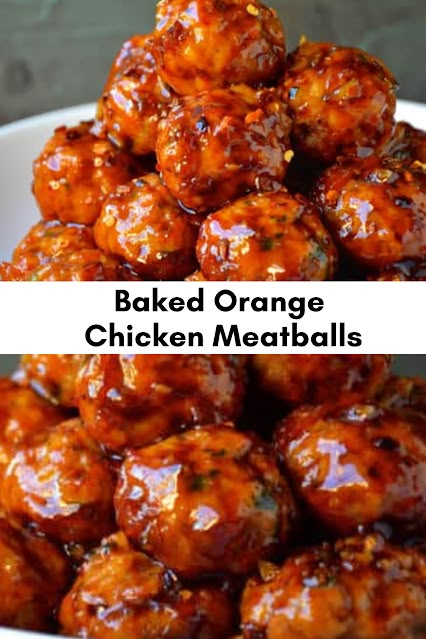 Baked Orange Chicken Meatballs Orange Chicken Meatballs, Teriyaki Chicken Meatballs, Chicken Meatballs Recipe, Baked Orange Chicken, Baked Teriyaki Chicken, Chicken Meatball, Orange Baking, Chicken Meatball Recipes, Arroz Frito