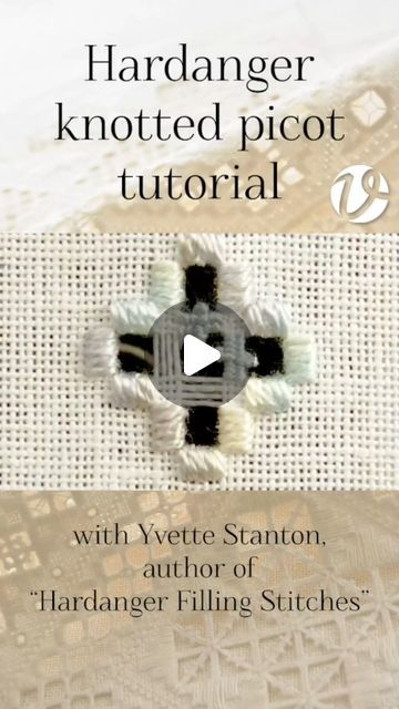 Yvette Stanton on Instagram: "Hardanger knotted picot tutorial with Yvette Stanton, author of "Hardanger Filling Stitches."  Picots are a filling stitch that many people find difficult to master. These knotted picots are worked with a Norwegian method, used for traditional Hardanger embroidery. This is the method shown in my book, "Hardanger Filling Stitches".  Please note, I am not currently well enough to be creating videos. This is repurposed content from my YouTube channel, "White Threads FlossTube". You can see more great videos like this one, there.  #hardangerfillingstitches #hardangerembroidery #yvettestanton #hardangertutorial #whiteworkqueen" Hardanger Embroidery, Hand Stitching, See More, Stitching, Embroidery, Sewing, On Instagram, White, Instagram