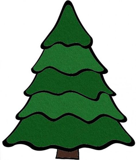 Felt Christmas Tree Pattern, Felt Christmas Trees, Different Christmas Trees, Christmas Ornament Template, Diy Felt Christmas Tree, Christmas Tree Template, Christmas Tree Clipart, Felt Tree, Handmade Christmas Crafts