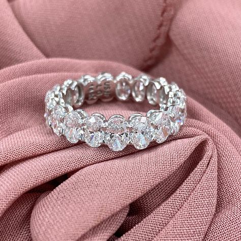 Oval Cut 3.75-4.75Ct Lab Grown Diamond Eternity Band, Stackable Oval Lab Diamond Wedding Ring, Full Eternity Oval Wedding Band 14k Gold Oval Eternity Wedding Band, Oval Eternity Band, Oval Wedding Band, Diamond Eternity Band, Down Payment, Signature Jewelry, Eternity Ring Diamond, Diamond Wedding Ring, Diamond Eternity