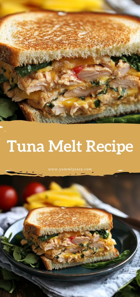 Tuna Melt Recipe - Yummly Easy Tuna Sandwich Recipes, Tuna Melt Sandwich, Tuna Melt Recipe, Caprese Salad Recipe, Salmon Patties Recipe, Tomato Salad Recipes, Melt Recipe, Tuna Melt, Tuna Sandwich