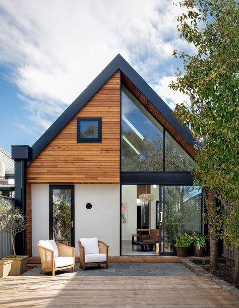 Modern Edwardian, Cladding Ideas, Home Designs Exterior, External Cladding, Modern Barn House, Cottage Exterior, Melbourne House, House Things, Dream House Exterior