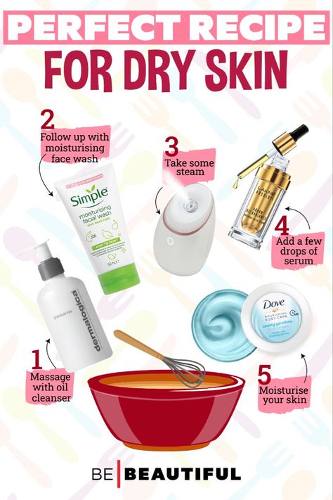 Skincare routine to moisturise dry skin Good Skin Tips For Dry Skin, How To Get Hydrated Skin, Best Face Serum For Dry Skin, Skincare For Dry Skin Routine, Dry Skin Remedies For Face, Tanning Tips In The Sun, Dry Skincare Routine, Tan Routine, Dryskin Skincare