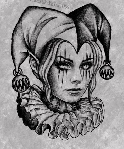 Gothic Clown Tattoo, Art The Clown Drawing, Gangster Drawings, Medusa Tattoo Design, African Tattoo, Chicano Lettering, Clown Tattoo, Chicano Style Tattoo, Alien Tattoo