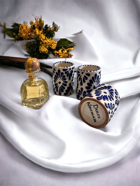 Blue and Ivory Talavera Bridal Shower Weekend Glass 1pz Party Favors Shot Glasses Party Gifts - Etsy Talavera Party, Bridal Shower Weekend, Talavera Wedding, Matcha Drinks, Shot Glasses Wedding Favors, Allure Dress, Matcha Coffee, Matcha Drink, Fake Wedding