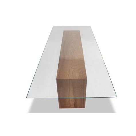 Glass Glass And Wood Table, Glass Dinning Table, Wooden Dining Table Modern, Mid Century Modern Dining Room, Wood Dining Room Table, Glass Tables, Glass Top Dining Table, Modern Dining Room Tables, Contemporary Dining Table