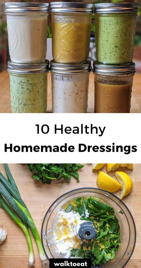 Homemade Dressings For Salads, Dressings For Salads, Healthy Homemade Salad Dressing, Healthy Homemade Salad Dressing Recipes, Sugar Free Salad Dressing, Low Calorie Salad Dressing, Homemade Salad Dressing Recipes, Homemade Dressing Recipe, Healthy Dressing Recipes