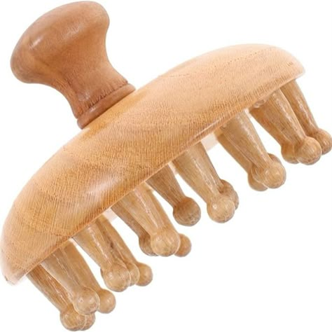 GLEAVI Wooden Massage Comb Wide Tooth Hair Brush Shampoo Brush Wet and Dry Hair Scalp Care Brush Round Tip Scalp Massager Comb Guasha Tool for Dandruff Removal Hair Growth  #haircomb #haircare #scalpmassager #hair Guasha Tool, Head Scalp Massager, Scalp Massager Tool, Wooden Scalp Massager, Dandruff Removal, Silicone Scalp Massage Brush, Hair Scalp Massager, Scalp Massage Brush, Dream Products