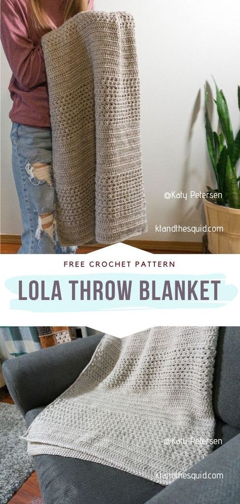 Crochet Throw Blanket Crochet Patterns For Lapghans, Crochet Cozy Blanket, Simple Crochet Throw Blanket Pattern, Crocheted Throw Blanket, Crochet Blanket Solid Color, Couch Throw Crochet Pattern, Easy Lap Blanket Crochet, Simple Crochet Throw, Crochet Living Room Throw Blanket