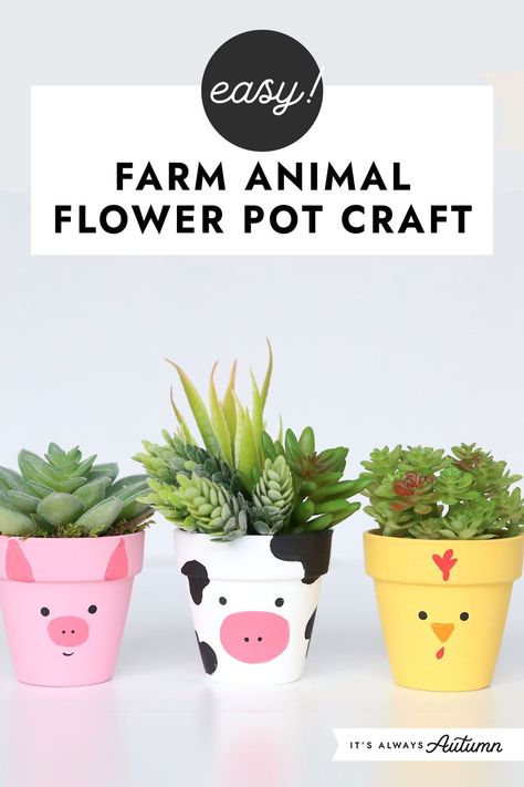 Kids will love painting these cute animal flower pots! Paint Reference, Pot Drawing, Pot Craft, Painting Pottery, Plant Pot Design, Background Painting, Flower Pot Art, Pot Painting, Terra Cotta Pot Crafts