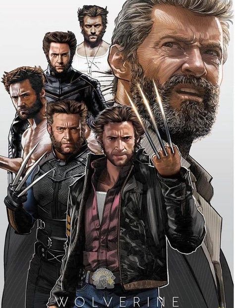 X-Men Logan is a fictional character designed by Marvel comics. A well-known hero sometimes anti-hero played by Hugh Jackman in the most successful series X-Men. The most notable characteristics are the pair of three claws. Wolverine Movie Poster, Wolverine Comic Art, Xman Marvel, Wolverine Movie, Wolverine Comic, Wolverine Art, The Wolverine, Wolverine Hugh Jackman, Marvel Superhero Posters