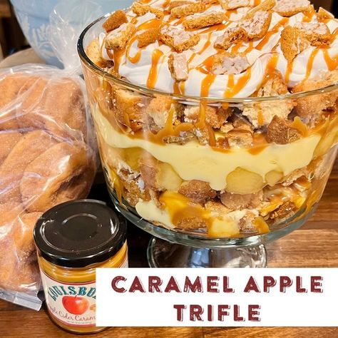 Louisburg Cider Mill on Instagram: "Reason #97 you should always have apple cider donuts in your freezer! One of the most simple dessert recipes you could ever make, our Caramel Apple Trifle dish will be a hit this holiday season. Our Frozen Apple Cider Donuts are 3 dozen for $12. • • • #louisburgcidermill #appleciderdonuts #cidermill #ciderdonuts #donutsfordays #applecider #appleciderdonuts #louisburgks #caramelsauce #CaramelAppleTrifle #thanksgivingdessert" Frozen Apple Cider, Apple Cider Beef Stew, Caramel Apple Trifle, Simple Dessert Recipes, Frozen Apple, Easy Trifle, Peach Butter, Cider Mill, Freezing Apples