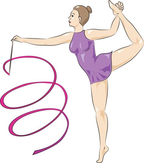 young gymnast girl exercising with ribbon Girl Exercising, Young Gymnast, Icon Set Vector, Gymnast, Icon Set, Gymnastics, Vector Free, Ribbon, Clip Art