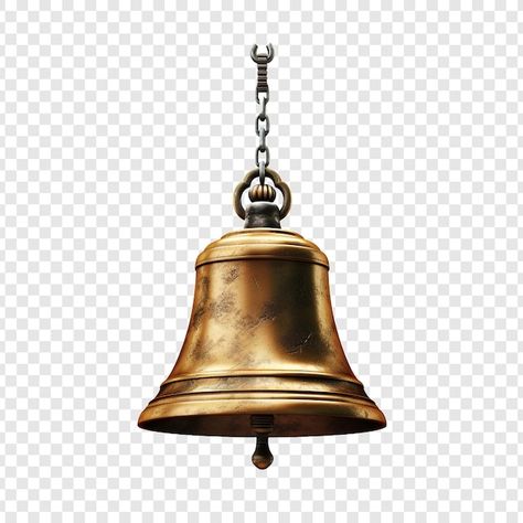 Bell isolated on transparent background | Free Psd #Freepik #freepsd #bell #notification #nostalgia #alarm Instagram Elements, 2024 Background, Bell Image, Christmas Poster Design, Temple Bell, Bell Pictures, Psd Free Photoshop, Media Branding Design, Graphic Design Jobs