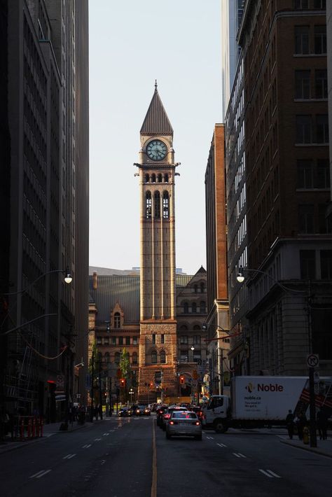 Old City Hall Toronto, Toronto City Hall, Ontario City, Leaving The Country, Toronto Street, Toronto Photography, Old Toronto, Golden Hour Photos, Toronto City