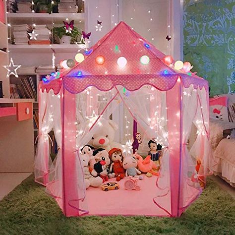 Large Playhouse, Princess Playhouse, Princess Tent, Playhouse Kids, Lil Space, Girls Playhouse, Kids Castle, Pink Toys, Kids Tent