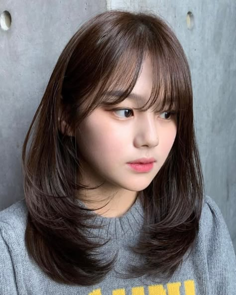 Refine Your Style: 2024 Korean Hairstyle Mastery Guide for Women's Long, Elegant Looks Korean Long Hair, Pretty Hair Cuts, Korean Hairstyles, Medium Hair Styles For Women, Korean Short Hair, Hair Tint, Oval Face Haircuts, Layered Haircuts For Medium Hair, Hair Inspiration Long