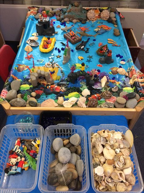 Ocean Small World Play, Under The Sea Small World, Ladybird Room, Eyfs Small World, Safari House, Small World Ideas, Toddler Preschool Activities, Reggio Emilia Classroom, Childhood Activities