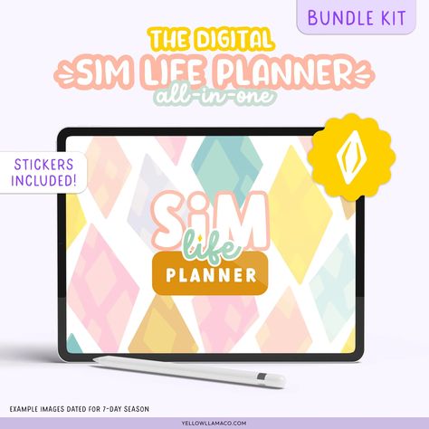 Sims Planner, Sims 4 Planner, Undated Calendar, Digital Planner For Goodnotes, Free Digital Planner, Goodnotes Digital Planner, School Study Ideas, Profile Template, Play Sims 4