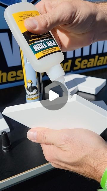 Travis Collins on Instagram: "60 second PVC trim adhesive is legit. You won't break joints after you use this glue unless you are really trying to.

@titebondproducts PVC trim glue" Vinyl Window Trim, Pvc Moulding, Pvc Trim, Pvc Panels, Pvc Material, Glue, Trim, Instagram