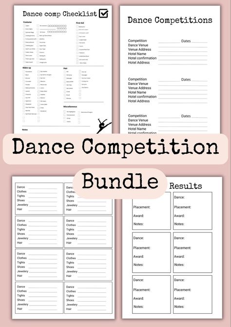 Dance Competition Checklist, Dance Garment Bag, Dance Checklist, Dance Competition Bag, Dance Aesthetics, Dance Garments, Dance Comp, Welcome Packet, Dance Mom