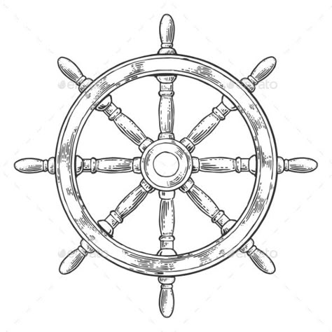 Helm Tattoo, Ship Wheel Tattoo, Wheel Tattoo, Pirate Tattoo, Ships Wheel, Triangle Tattoos, Nautical Tattoo, Ship Tattoo, Engraving Illustration